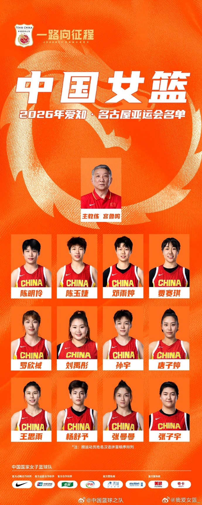 不容错过!中国女篮周六迎战泰国